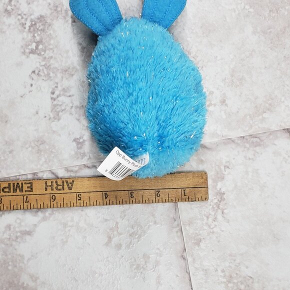 2 Ages 3+ Blue Metallic Fuzzy Bunnies Opp Plush Stuffed Animal 6" - Picture 10 of 11